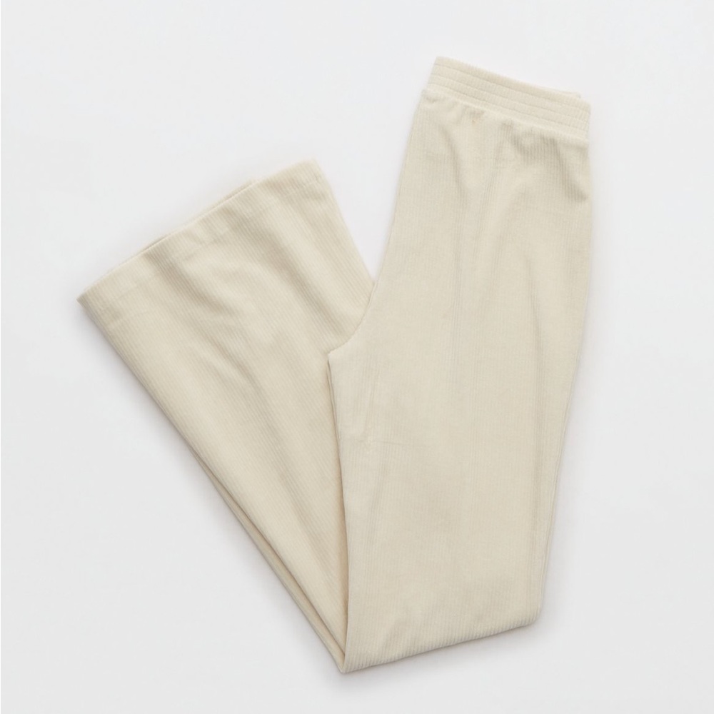 Aerie ribbed flare sweatpants